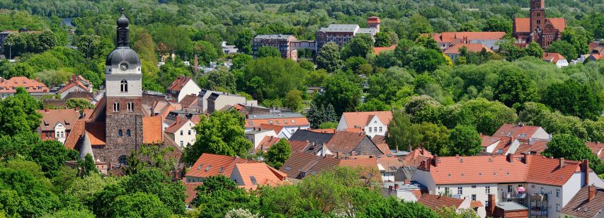 Blick von oben auf die Brandenburger Altstadt