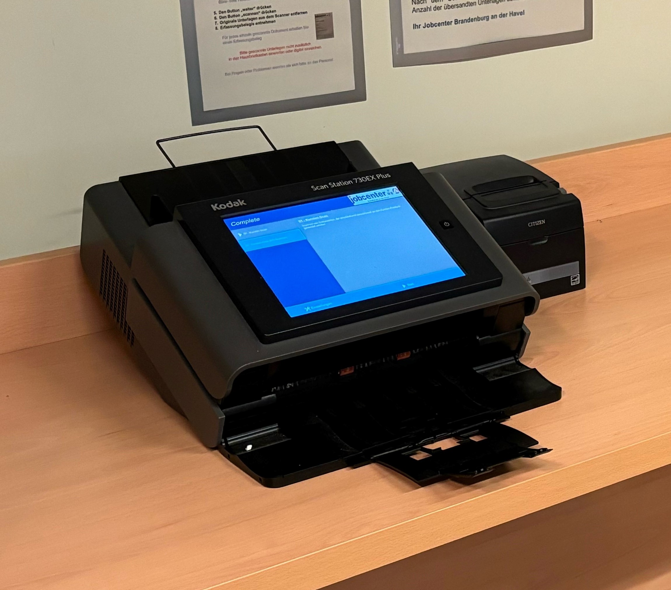 Der Kundenscanner des Jobcenters